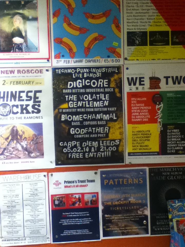 First time on a gig poster in a record shop